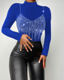 Women Lace Patchwork Bodysuit