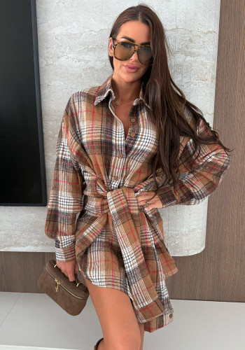 Women Fall Plaid Shirt