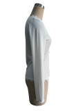 Women Fall/Winter V-Neck Patchwork Long-Sleeved Top