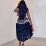 Women Summer Print Sleeveless Dress