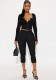 Women Fall Solid V-Neck Casual Sport Zippered Long-Sleeved Top and Pants Two-Piece Set