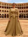 Plus-Size Women African Floral Ruffled Elegant Maxi Dress