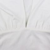 Women Halter Neck Crop Top Bodycon Tassel Skirt Two-Piece Set