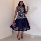 Women Summer Print Sleeveless Dress