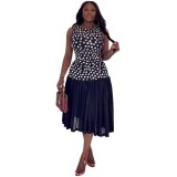 Women Summer Print Sleeveless Dress
