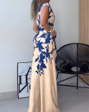 Women Off-Shoulder V-Neck Printed Jumpsuit