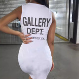 Women's Fitting Letter Print Sexy Dress