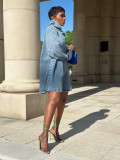 Women's Loose Ombre Shirt-Denim Dress