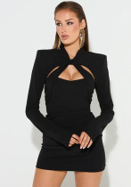 Women's Sexy Fitting Knotted Cut-Out Club Party Bodycon Dress