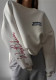 Women's Street Fashion Chic Trendy Letter Print Loose Casual Round Neck Hiphop Top