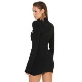 Women's Sexy Fitting Knotted Cut-Out Club Party Bodycon Dress