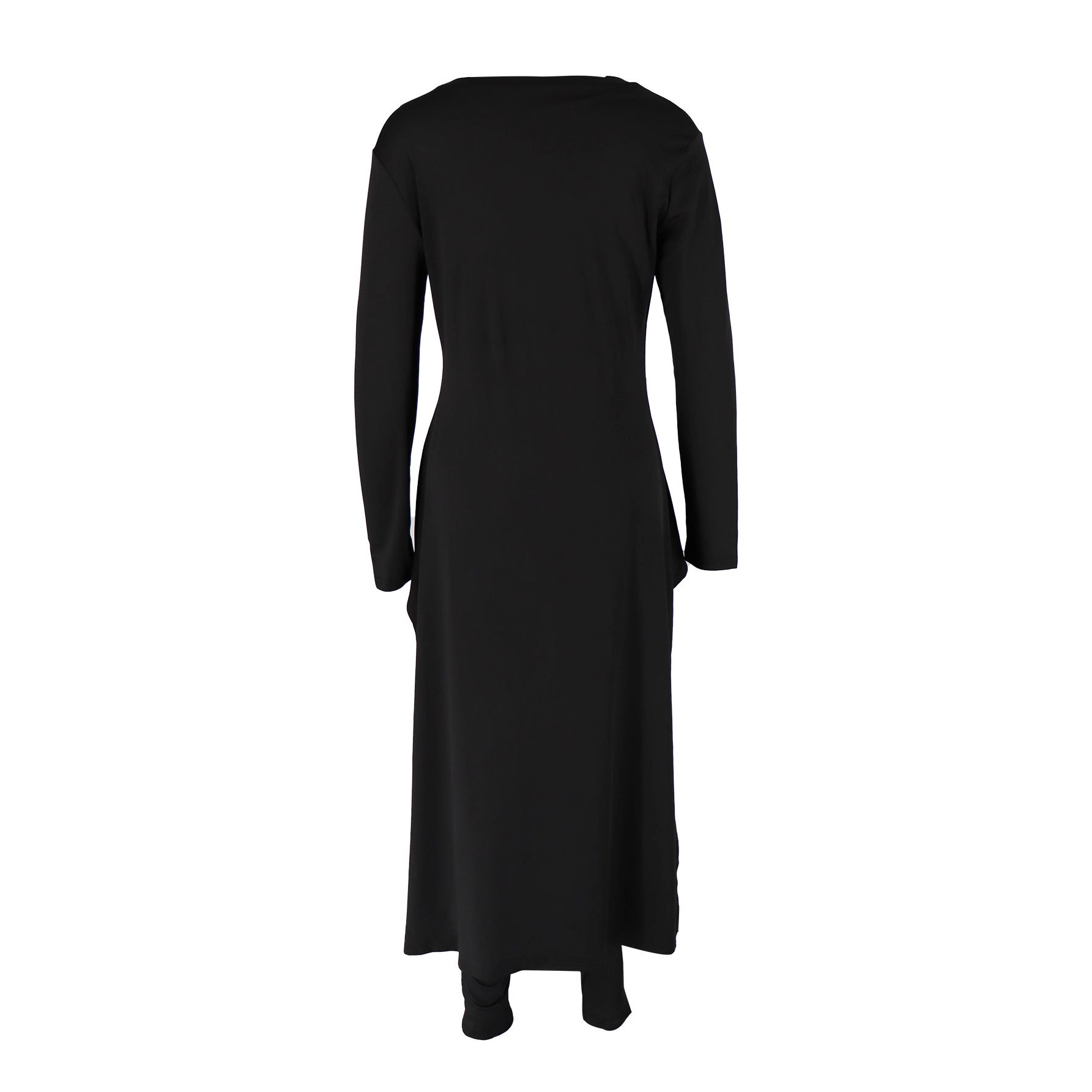 Women's Autumn Winter Letter Print Asymmetric Long Sleeve Top and Tight Fitting Pants Two-Piece Set