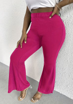 Women's Summer High Waist Bell Bottom Stretch Slim Fit Casual Pants