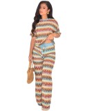 Women's Sexy Multi-Color Casual Two-Piece Pants Set