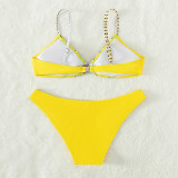Women's Print Sexy Bikini Swimsuit Spring Beach Two-Piece Set