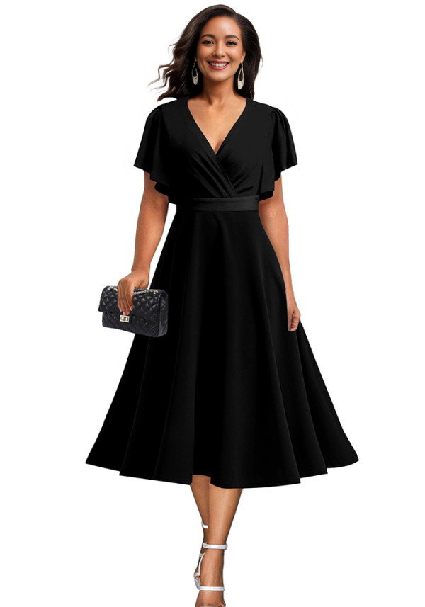 Women's Sexy V-Neck A-Line Dress