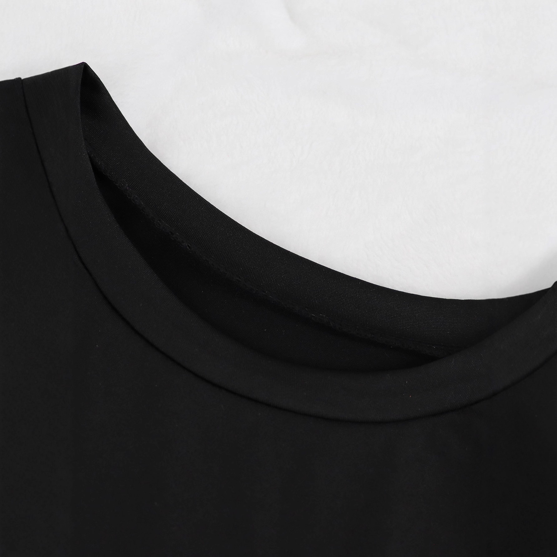 Women's Autumn Winter Letter Print Asymmetric Long Sleeve Top and Tight Fitting Pants Two-Piece Set