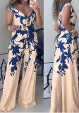 Women Off-Shoulder V-Neck Printed Jumpsuit
