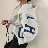 Women Casual Printed Long-Sleeved Hoodies