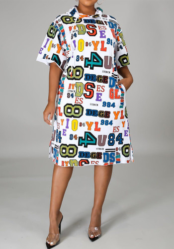 Women Casual Letter Printed Hooded Dress
