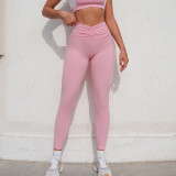 Women's Tank Sports Bra High Waist Tight Fitting Pants Yoga Running Quick-Dry Set