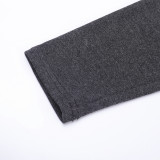 Women's Slim Waist Basic Long Sleeve Top Autumn Solid Color Slim Fit T-Shirt