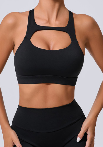 Women Hollowed-out Yoga Vest Sports Tank Top