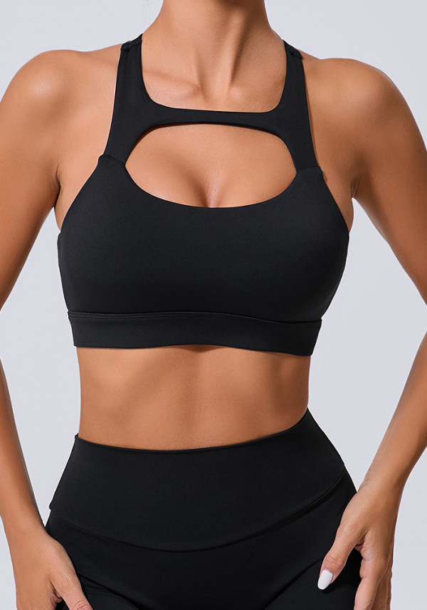 Women Hollowed-out Yoga Vest Sports Tank Top