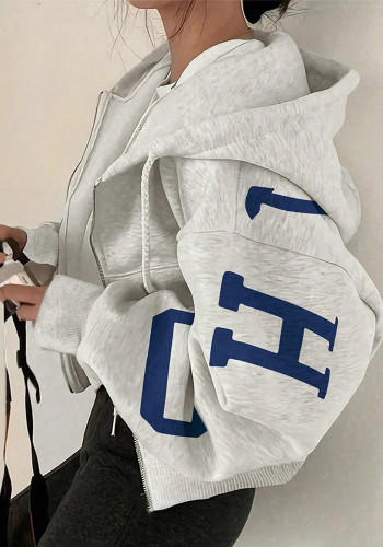 Women Casual Printed Long-Sleeved Hoodies