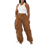 Women Casual Patchwork Lace Wide-Leg Pants