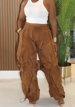 Women Casual Patchwork Lace Wide-Leg Pants