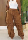 Women Casual Patchwork Lace Wide-Leg Pants