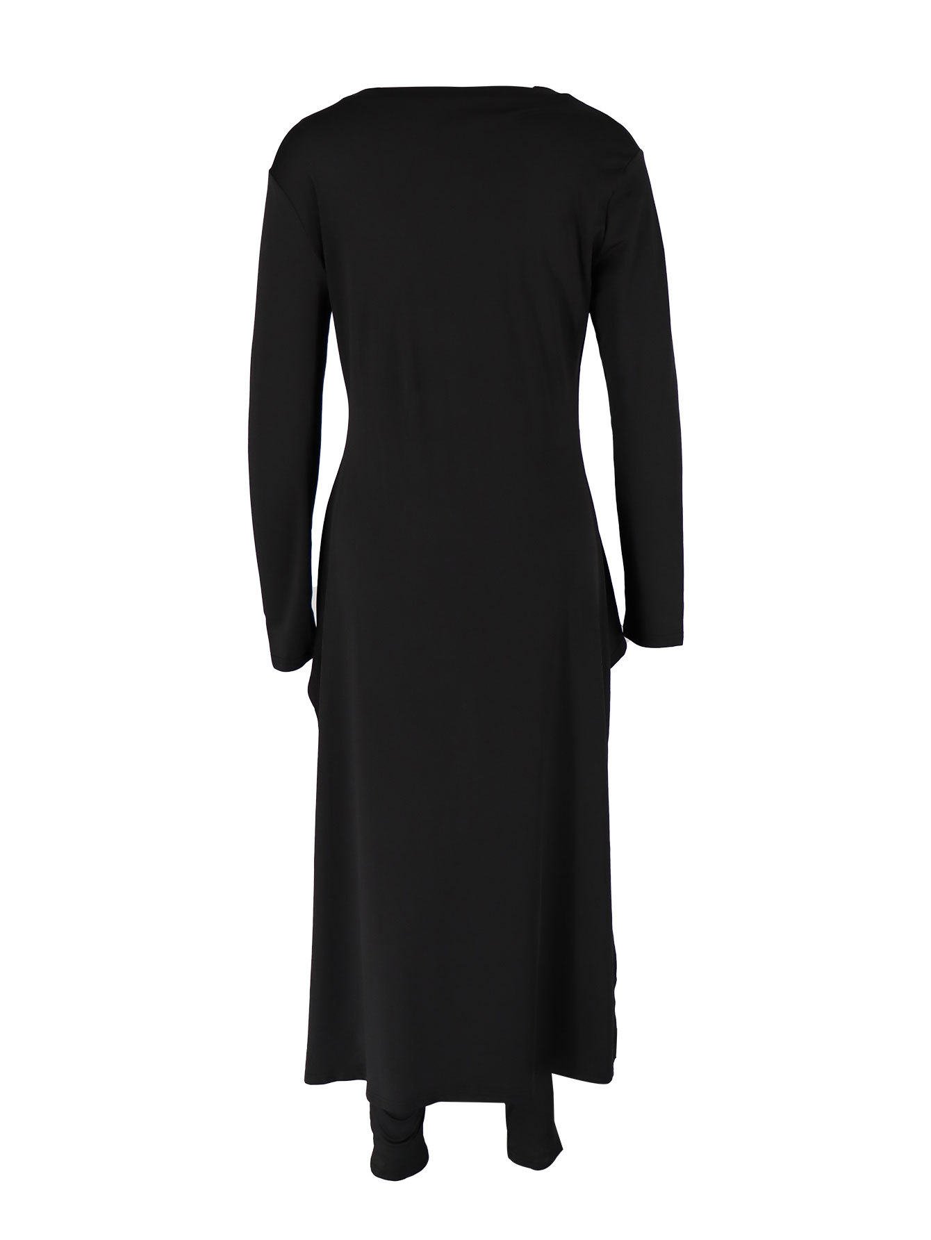 Women's Autumn Winter Letter Print Asymmetric Long Sleeve Top and Tight Fitting Pants Two-Piece Set