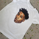 Men's Spring/Summer Short-Sleeve American Printed Round Neck Top T-Shirt