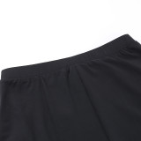 Summer Dark Street Style Lace-Up Bell Bottom Pants