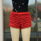 Women's Multi-Color Solid Sexy Lace Shorts