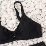 Solid Color Swimsuit Sexy Two Piece Bikini