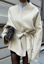 Women's Fashion Casual Loose Belt Wool Coat Women's Fashion Casual Loose Belt Wool Coat