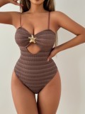 Fashion Brown Starfish Sexy Swimsuit
