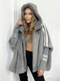 Autumn Women's Fashion Casual Loose Hooded Patchwork Coat