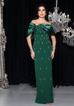 Bandage Dress with Rhinestones Fashion Sexy Off Shoulder Bodycon Party Dress