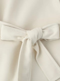 Women's Fashion Casual Loose Belt Wool Coat