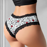 Cotton with Lace Sexy Ladies Panties Simple Floral Bodycon Comfortable Briefs