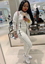 Women Casual Solid Striped Top and Pant Two-Piece Set