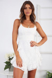Women Spring/Summer Printed Ruffled Slip Dress