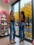 Women Casual Winter Fur Collar Patchwork Pu-Leather Coat