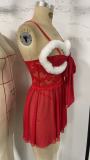 Christmas Women Red Dress Sexy Lingerie