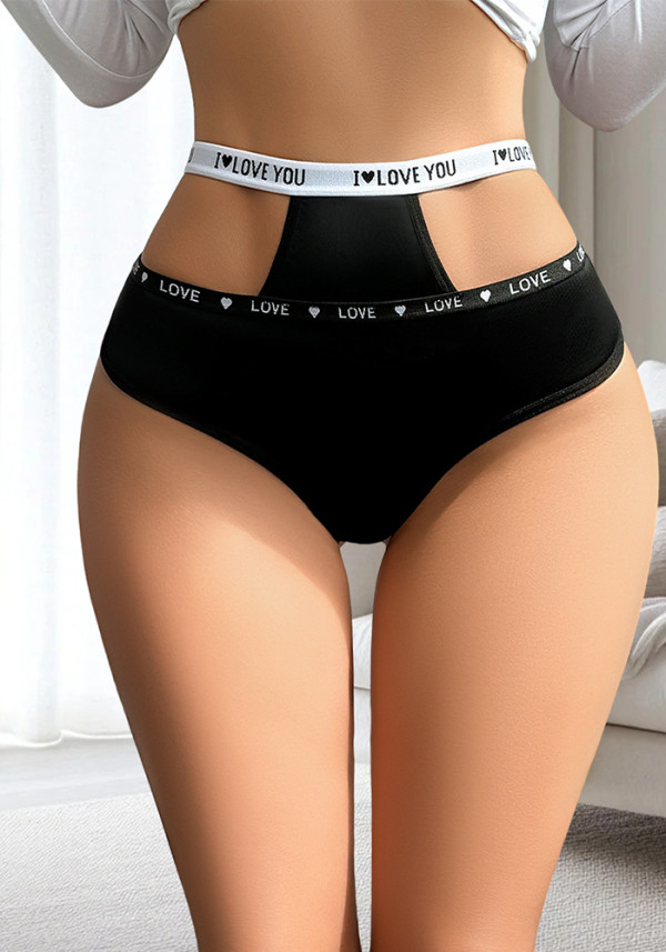 Women Hollow-Out Cross Strap Stretch Thong