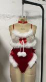Christmas Women Suspender Plush Uniform Sexy Lingerie