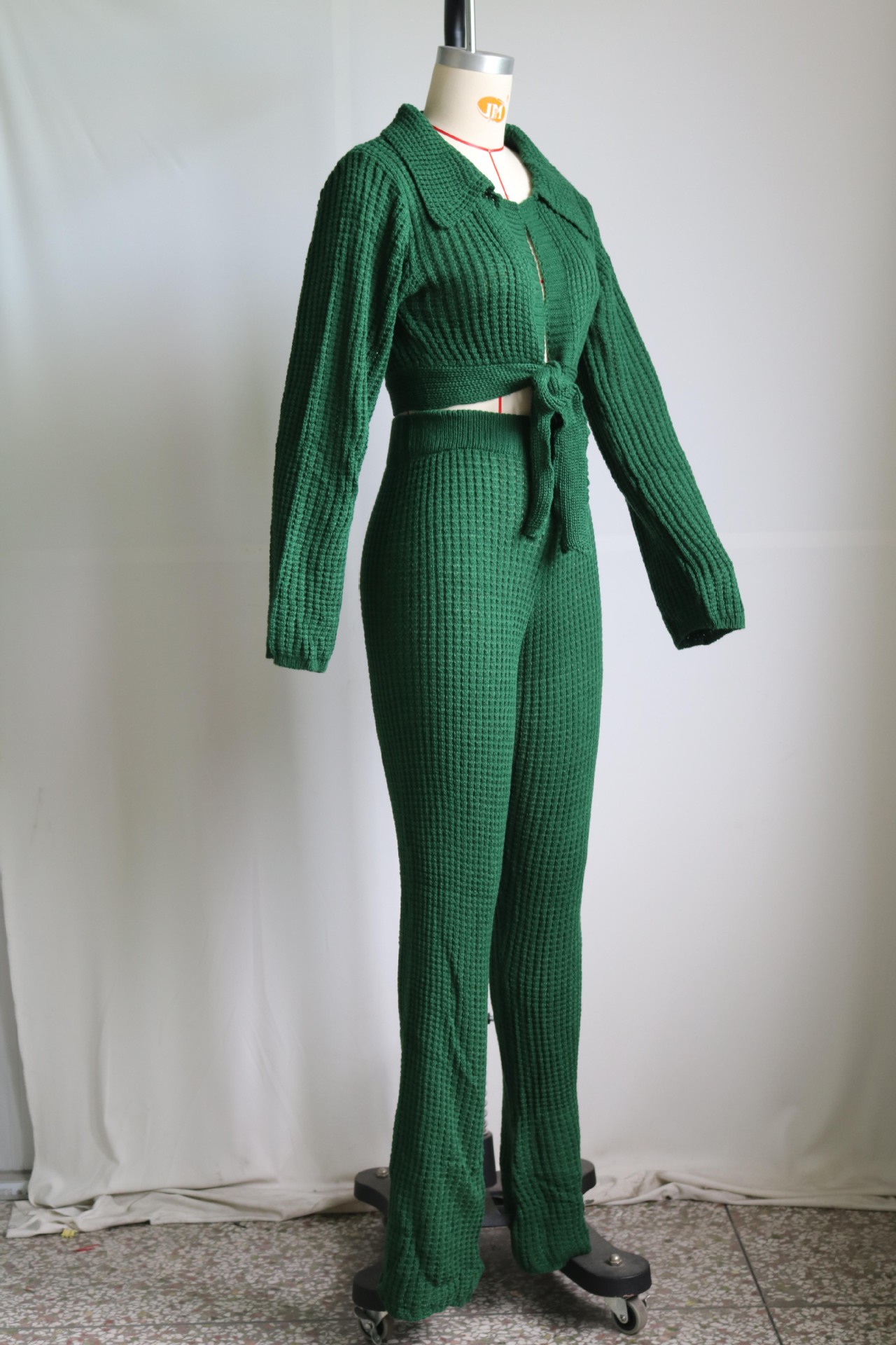 Women Autumn/Winter Casual Long-Sleeved Top and Pant Two-Piece Set